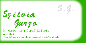 szilvia gurzo business card